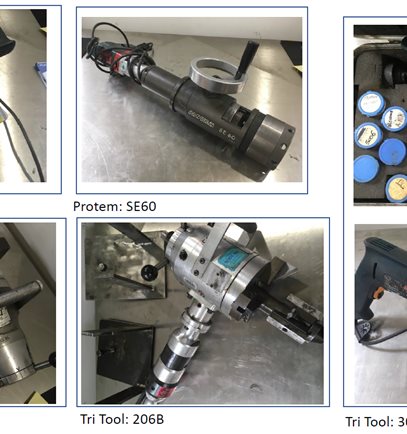 Tri-Tool Orbital bevelling and facing tools - Protem 